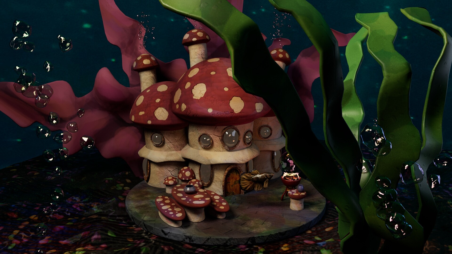 Mushroom Home for Fish